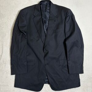 Hart Schaffner Marx 44R Blazer Sport Coat Pure New Wool Pinstripe USA Made